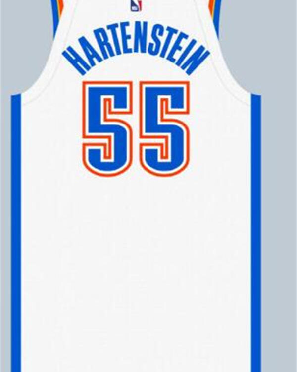 Mens Oklahoma City Thunder #55 Isaiah Hartenstein White Association Edition Jersey