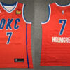 Mens Oklahoma City Thunder #7 Chet Holmgren Orange Statement Edition Jersey