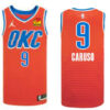 Mens Oklahoma City Thunder #9 Alex Caruso Orange Statement Edition Jersey
