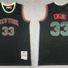 Mens New York Knicks #33 Patrick Ewing Mitchell & Ness Black Neapolitan Hardwood Classics Jersey