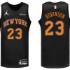 Mens New York Knicks #23 Mitchell Robinson Black 2025-26 Statement Edition Swingman Jersey