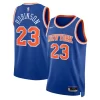 Mens New York Knicks #23 Mitchell Robinson Icon Edition Swingman Jersey Royal