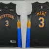 Mens New York Knicks #3 Josh Hart Black 2025-26 Statement Edition Swingman Jersey