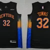 Mens New York Knicks #32 Karl-Anthony Towns Black 2025-26 Statement Edition Swingman Jersey