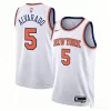 Mens New York Knicks #5 Jose Alvarado Nike White Association Edition Swingman Jersey