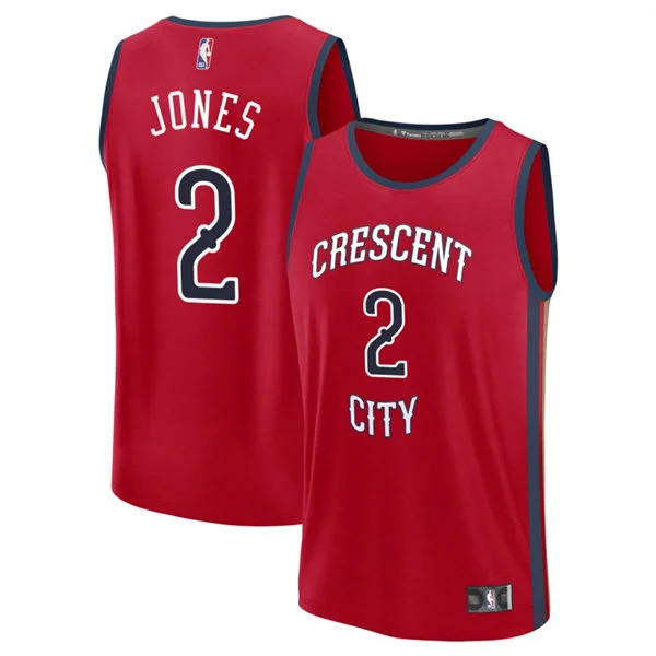 Mens New Orleans Pelicans #2 Herbert Jones Red 2025-26 Statement Edition Swingman Jersey