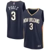 Mens New Orleans Pelicans #3 Jordan Poole Nike Navy Icon Edition Swingman Jersey
