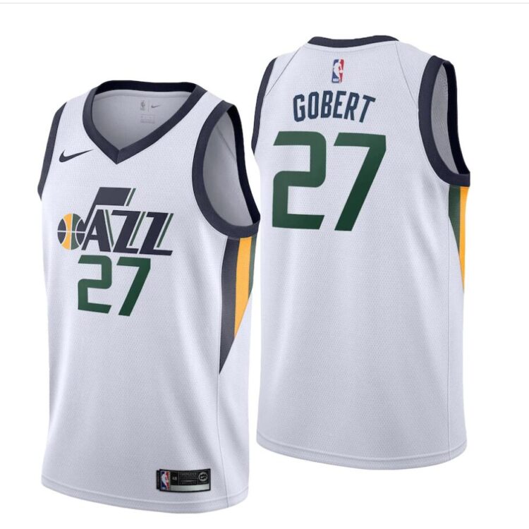 Mens Utah Jazz #27 Rudy Gobert Nike White Stitched NBA Association Edition Jersey