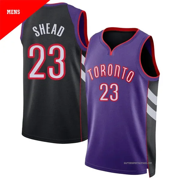 Mens Toronto Raptors #23 Jamal Shead Purple Black Classic Edition Jersey