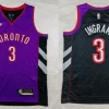 Mens Toronto Raptors #3 Brandon Ingram Purple Black Classic Edition Jersey