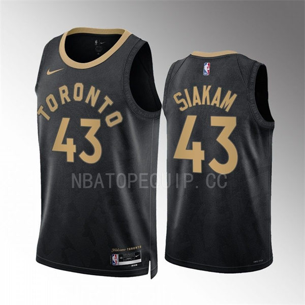 Mens Toronto Raptors #43 Pascal Siakam 2022-23 City Edition Swingman Jersey Black