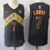 Men's Toronto Raptors #7 Kyle Lowry Nike Black Gold Swingman Jersey