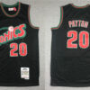 Men's Seattle Supersonics #20 Gary Payton Mitchell & Ness Neapolitan Black 1995-96 Hardwood Classic Jersey
