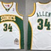 Men's Seattle Supersonics #34 Ray Allen 2006-07 White Throwback Jersey