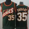 Men's Seattle Supersonics #35 Kevin Durant 1995-96 Green Swingman Jersey