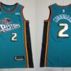 Mens Detroit Pistons #2 Cade Cunningham 2022-23 Teal Classic Edition Jersey