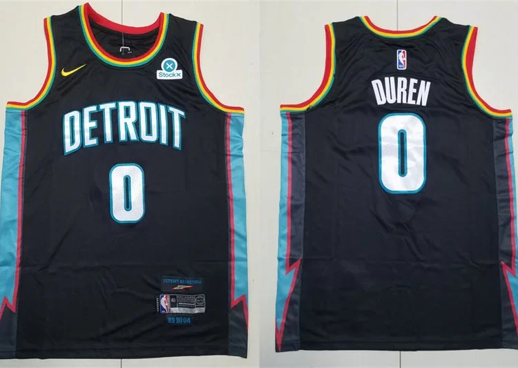 Mens Detroit Pistons #0 Jalen Duren Charcoal 2025-26 City Edition Swingman Jersey