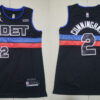 Mens Detroit Pistons #2 Cade Cunningham Black Statement Edition Swingman Jersey