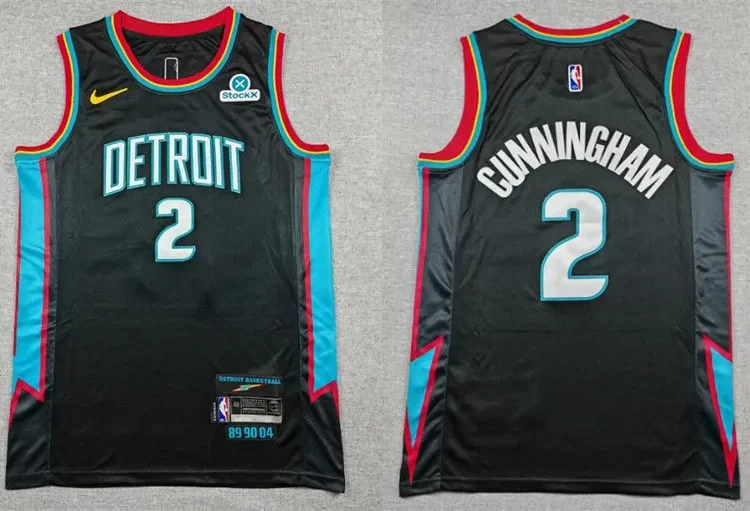 Mens Detroit Pistons #2 Cade Cunningham Charcoal 2025-26 City Edition Swingman Jersey