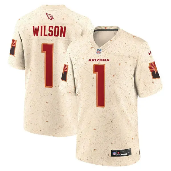Mens Arizona Cardinals #1 Mack Wilson Natural 2025 Rivalries Collection Vapor F.U.S.E. Limited Jersey