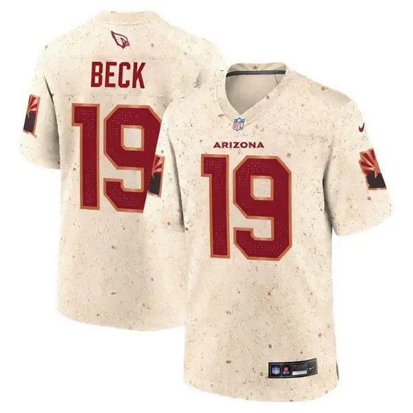 Mens Arizona Cardinals #19 Carson Beck  Natural 2025 Rivalries Collection Vapor F.U.S.E. Limited Jersey