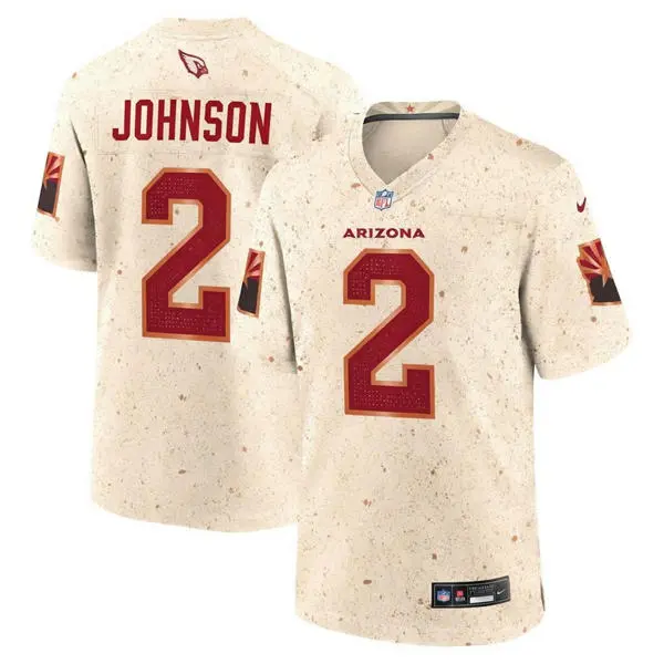 Mens Arizona Cardinals #2 Will Johnson Natural 2025 Rivalries Collection Vapor F.U.S.E. Limited Jersey