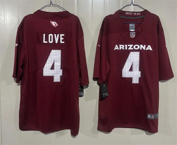 Mens Arizona Cardinals #4 Jeremiyah Love Nike Cardinal Vapor F.U.S.E. Limited Jersey