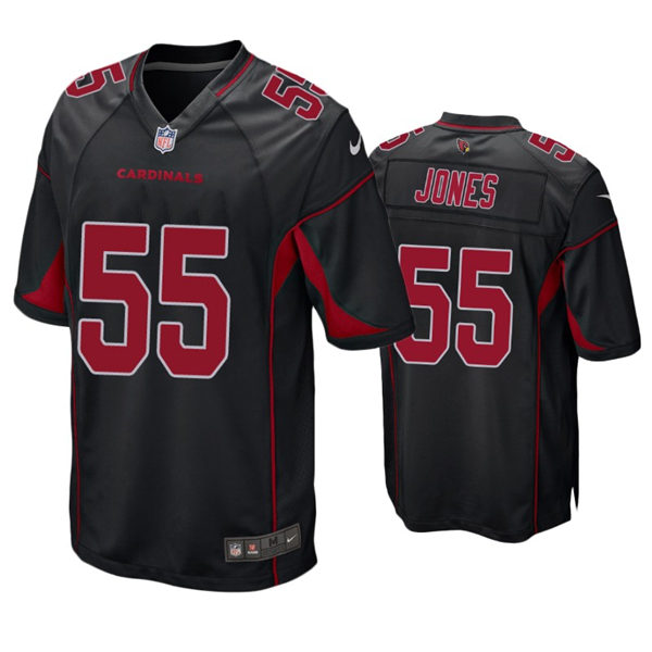 Mens Arizona Cardinals #55 Chandler Jones Nike Black 2nd Alternate Color Rush Legend Jersey