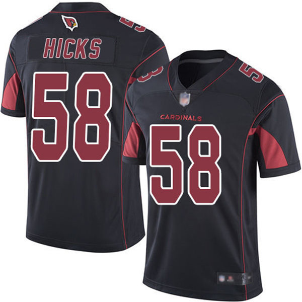 Men's Arizona Cardinals #58 Jordan Hicks Nike Black 2nd Alternate Color Rush Legend Jersey