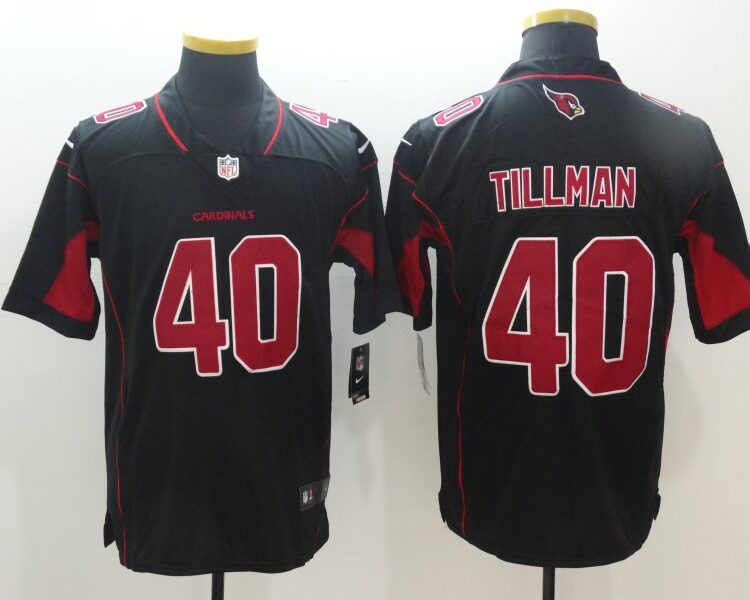 Men's Arizona Cardinals Retired Player #40 Pat Tillman Nike Black 2nd Alternate Color Rush Legend Jersey