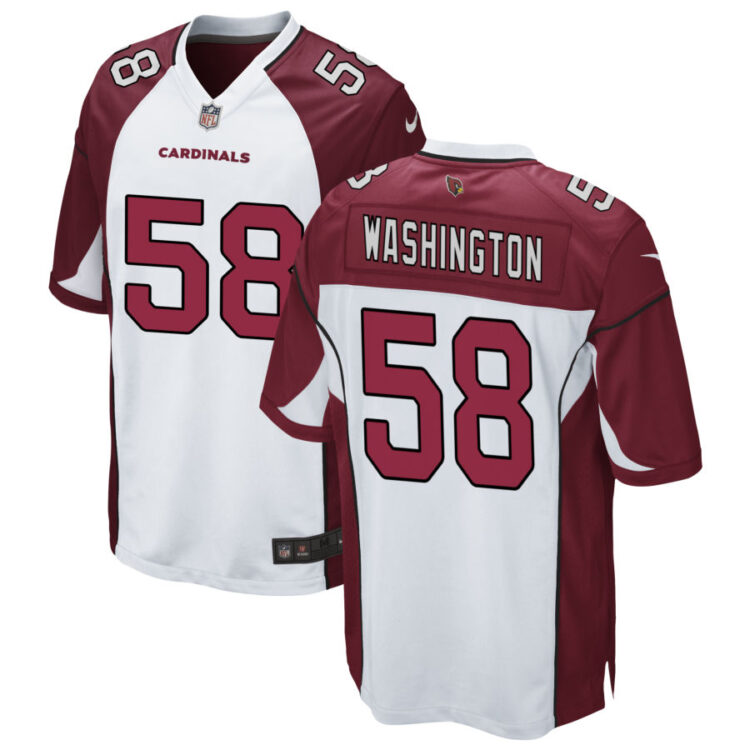 Mens Arizona Cardinals Retired Player #58 Daryl Washington Nike White Vapor Limited Jersey
