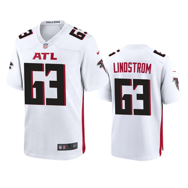 Men's Atlanta Falcons #63 Chris Lindstrom Nike White Vapor Limited Jersey