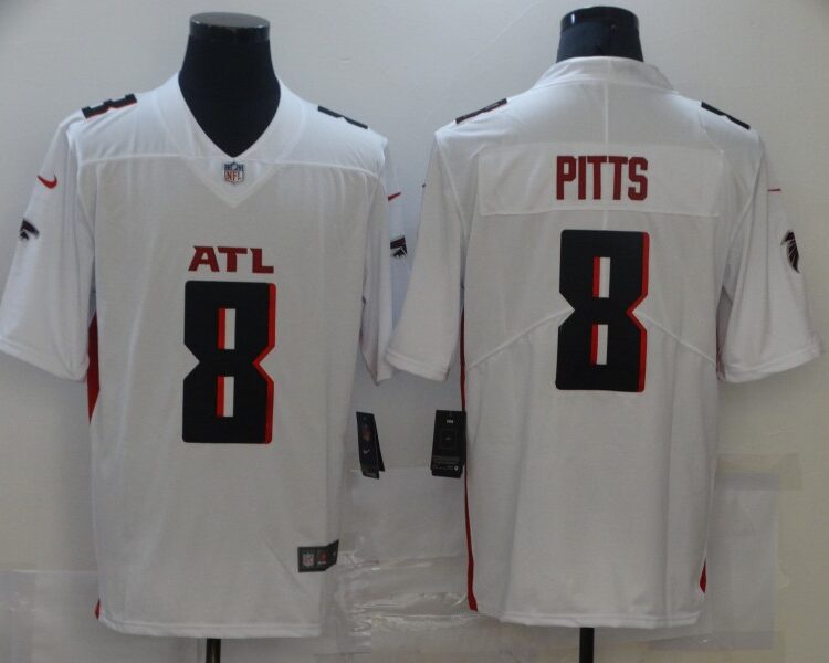Men's Atlanta Falcons #8 Kyle Pitts Nike White Vapor Football Jersey