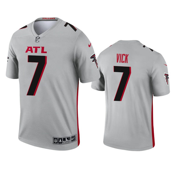 Men's Atlanta Falcons Retired Player #7 Michael Vick Nike Grey Inverted Legend Jersey