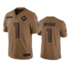 Mens Atlanta Falcons #1 Jeff Okudah Brown 2023 Salute To Service Limited Jersey