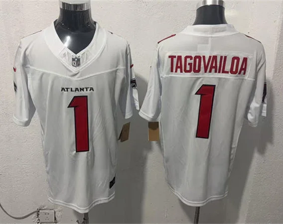 Men's Atlanta Falcons #1 Tua Tagovailoa Nike 2026 White Vapor F.U.S.E. Limited Jersey