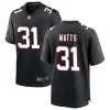 Men's Atlanta Falcons #31 Xavier Watts Nike Black Throwback Limited Jersey
