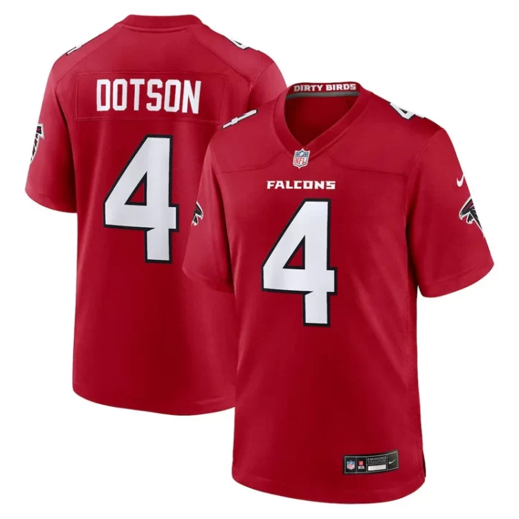 Men's Atlanta Falcons #4 Jahan Dotson Nike 2026 Red Alternate Vapor F.U.S.E. Limited Jersey