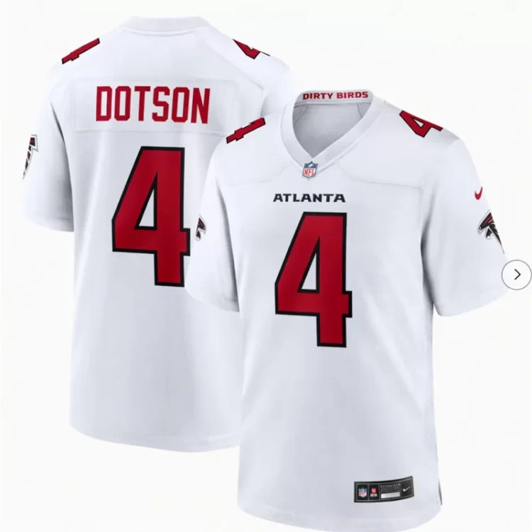 Men's Atlanta Falcons #4 Jahan Dotson Nike 2026 White Vapor F.U.S.E. Limited Jersey