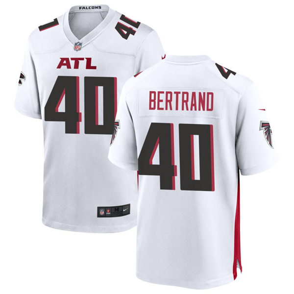 Men's Atlanta Falcons #40 JD Bertrand Nike White Vapor Limited Jersey(3)
