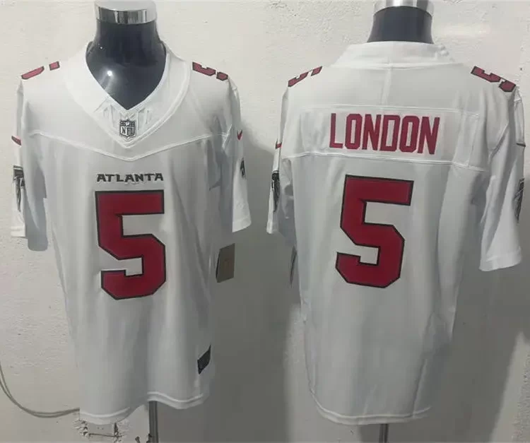 Men's Atlanta Falcons #5 Drake London Nike 2026 White Vapor F.U.S.E. Limited Jersey