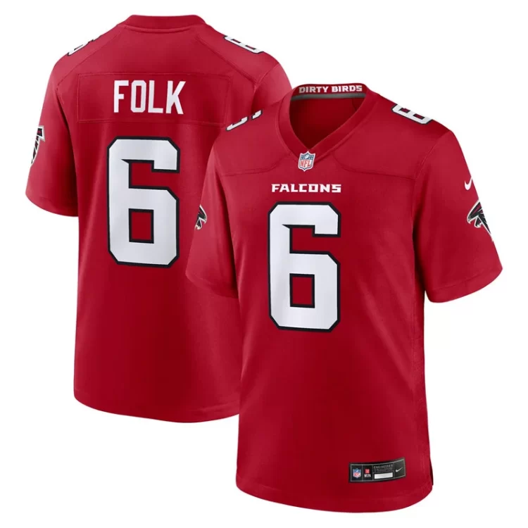 Men's Atlanta Falcons #6 Nick Folk Nike 2026 Red Alternate Vapor F.U.S.E. Limited Jersey