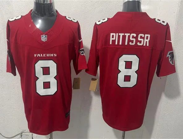 Men's Atlanta Falcons #8 Kyle Pitts Sr Nike 2026 Red Alternate Vapor F.U.S.E. Limited Jersey