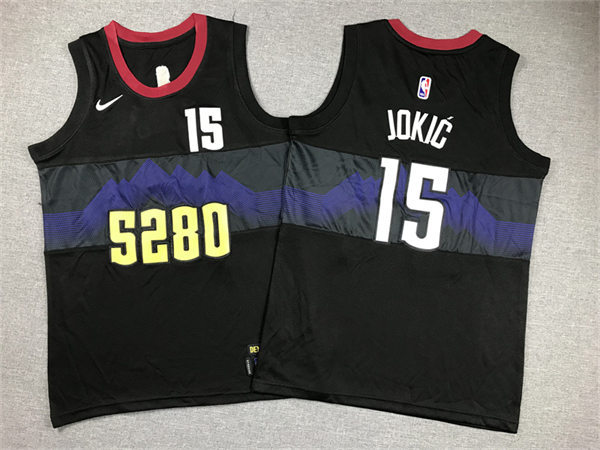 Denver Nuggets #15 Nikola Jokic 2023-24 Black City Edition Jersey