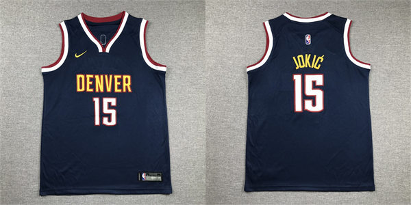 Denver Nuggets #15 Nikola Jokic Navy Icon Edition Jersey