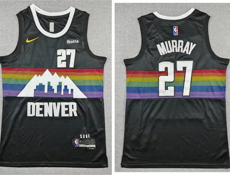 Mens Denver Nuggets #27 Jamal Murray Black 2025-26 City Edition Swingman Jersey