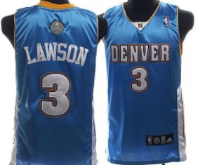 Men's Denver Nuggets #3 Ty Lawson Light Blue Jersey