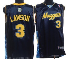 Men's Denver Nuggets #3 Ty Lawson Navy Blue Jersey