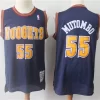 Men's Denver Nuggets #55 Dikembe Mutombo Navy Blue Swingman Throwback Jersey