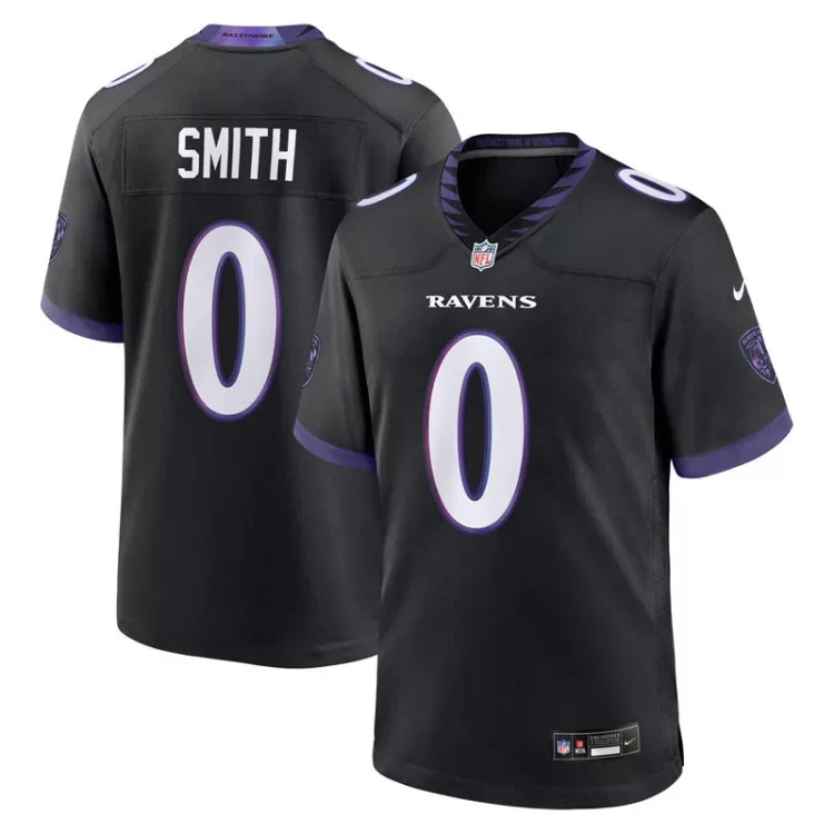 Men's Baltimore Ravens #0 Roquan Smith Nike 2026 Next Flight Black Alternate Vapor F.U.S.E Limited Jersey